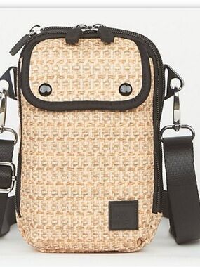 IHKWIP Raffia Crossbody with Black Trim NWT